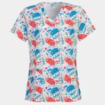 Дамска медицинска туника ISABELLA принт Colourful Peacock